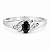 Anel em Prata 925 Oval com Zirconia Preta - Imagem 4