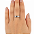 Anel em Prata 925 Oval com Zirconia Preta - Imagem 5