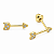 Brinco em Ouro 18k Flecha com Zirconias - Imagem 2