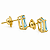 Brinco em Ouro 18K com Topazio Azul Claro 6,00 x 4,00 mm - Imagem 3