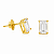 Brinco em Ouro 18K com Topazio 6,00 x 4,00 mm - Imagem 2