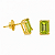 Brinco em Ouro 18K com Peridoto 6,00 x 4,00 mm - Imagem 2