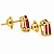 Brinco em Ouro 18K com Rodolita 6,00 x 4,00 mm - Imagem 3