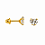 Brinco em Ouro 18K com Zirconia Coração - Imagem 1
