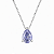 Gargantilha em Prata 925 Ponto de Luz Gota Lilas - Imagem 1