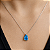 Gargantilha em Prata 925 Ponto de Luz Gota Azul - Imagem 3