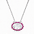 Gargantilha em Prata 925 Oval branco e Rosa - Imagem 1