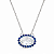 Gargantilha em Prata 925 Oval Branco e Azul - Imagem 1