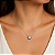 Gargantilha em Prata 925 Oval Branco e Azul - Imagem 3