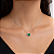 Gargantilha em Prata 925 Oval Verde e Branco - Imagem 3
