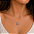 Gargantilha em Prata 925 Oval Azul e Branco - Imagem 3