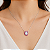 Gargantilha em Prata 925 Oval Branco e Rosa - Imagem 3