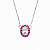 Gargantilha em Prata 925 Oval Branco e Rosa - Imagem 1