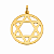 Pingente Estrela de Davi Ouro 18k 20mm - Imagem 1