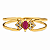 Anel em Ouro 18K com Rubi e Diamantes - Imagem 2