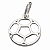 Pingente em Prata 925 Bola de Futebol Vazada - Imagem 1