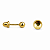 Brinco em Ouro 18K Bola 3,50 mm - Imagem 1