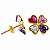 Brinco em Ouro 18K com Zircônia Coração 3,50 x 3,50 mm - Modelo 0017527 - Imagem 1