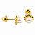 Brinco em Ouro 18K com Pérola 3,00 mm - Modelo 0018366 - Imagem 1