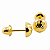 Brinco em Ouro 18K Meia Bola 5,00 mm - Imagem 1