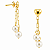 Brinco em Ouro 18K com Pérola e Coração - Modelo 0042971 - Imagem 1