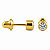 Brinco em Ouro 18K com Zircônia 3,00 mm - Modelo 0047194 - Imagem 1