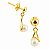 Brinco em Ouro 18K com Pérola 3,50 mm - Modelo 0047195 - Imagem 1