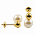 Brinco em Ouro 18K com Duas Bolas - Imagem 1