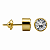 Brinco em Ouro 18K com Zircônia 5,00 mm - Modelo 0083830 - Imagem 1
