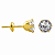 Brinco em Ouro 18K com Zircônia 5,00 mm - Modelo 0113540 - Imagem 1