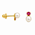 Brinco em Ouro 18K com Pérola e Zircônia - Modelo 0113542 - Imagem 1