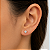 Brinco em Ouro 18K com Zircônia Coração 3,50 mm - Modelo 0114366 - Imagem 2