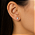 Brinco em Ouro 18K com Zircônia Quadrada 4,00 mm - Imagem 2