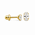 Brinco em Ouro 18K com Zircônia Oval 5,00 x 3,00 mm - Imagem 1
