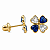 Brinco em Ouro 18K com Zircônia Coração 2,60 x 2,50 mm - Modelo 0156016 - Imagem 1