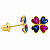 Brinco em Ouro 18K com Zircônia Coração 2,60 x 2,50 mm - Modelo 0156018 - Imagem 1