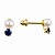Brinco em Ouro 18K com Pérola e Zircônia - Modelo 0160175 - Imagem 1