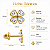 Brinco em Ouro 18K com Zircônia Coração 2,60 x 2,50 mm - Modelo 0160177 - Imagem 3