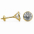 Brinco em Ouro 18K com Zircônia 6,00 mm - Modelo 0160185 - Imagem 1