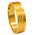 Aliança em Ouro 18K 6,00 mm Estrela com Diamante - Imagem 1