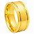 Aliança em Ouro 18K 9,00 mm Larga com Frisos Laterais - Imagem 1