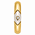 Aliança em Ouro 18K 5,00 mm Bicolor com Diamante - Imagem 2