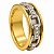 Aliança em Ouro 18K 8,00 mm Bicolor com Diamantes - Imagem 1