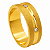 Aliança em Ouro 18K 7,50 mm com Dois Diamantes e Friso - Imagem 1