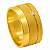 Aliança em Ouro 18K 10,00 mm Larga com Diamante e Faixa Fosca - Imagem 1