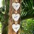 Trio de corações 12cm boleado duplo, branco, Família, Gratidão e Felicidade - Imagem 5