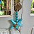 Pingente de madeira Estrela motivo mar, 14cm azul claro - Imagem 1