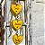 Trio de corações de 10cm amarelos, com palavras Sonhe, Acredite, Realize - Imagem 4