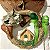 Guirlanda verde com casinha de madeira aro 30cm - Imagem 1