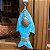 Pingente peixe de madeira 15cm Azul - Imagem 1
